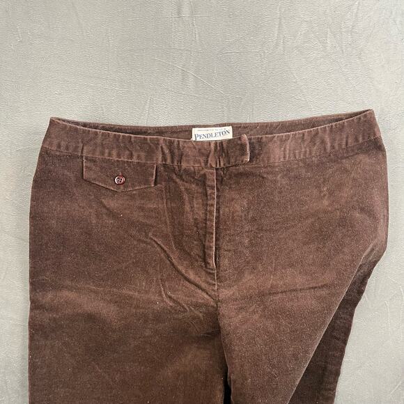 Pendleton Soft Corduroy Straight Leg Work Trouser Pants Women's Size 12 FF-05 - Picture 3 of 10